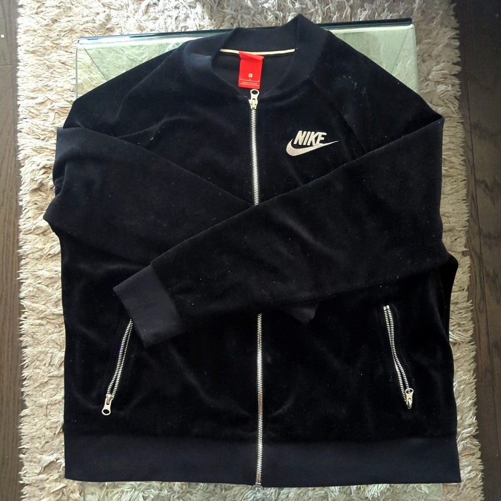 Nike Velour Zip-Up Sweater